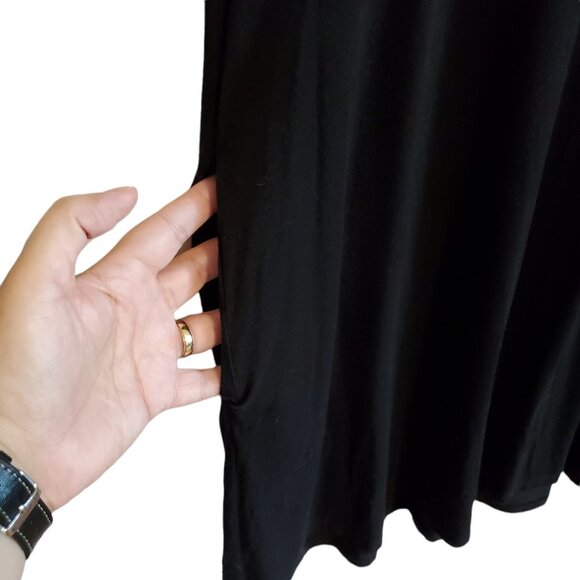 mai & soli Black Embroidered Boho Midi Dress with Pockets - Picture 5 of 10